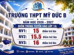 ĐIỂM CHUẨN TRÚNG TUYỂN VÀO LỚP 10 THPT CÔNG LẬP NĂM HỌC 2026-2027
