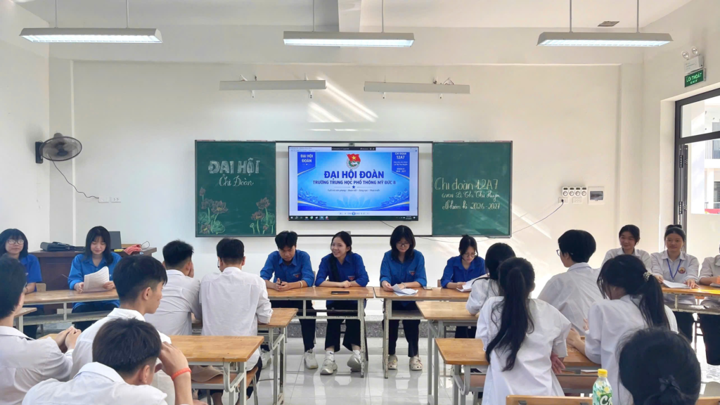 TUỔI TRẺ THPT MỸ ĐỨC B – SÔI NỔI ĐẠI HỘI CÁC CHI ĐOÀN, TIẾN TỚI ĐẠI HỘI ĐOÀN TRƯỜNG NHIỆM KỲ 2026 – 2027